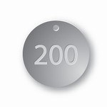 PRE-NUMBERED 1.25 INCH ALUMINUM TAGS  1-200